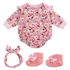 BABESIDE floral-pattern doll jumpsuit for 17-22 inch dolls enhances dress-up play