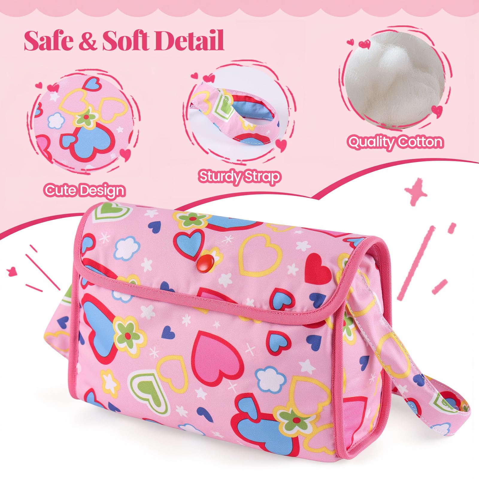 BABESIDE foldable changing mat for compact storage and quick changes