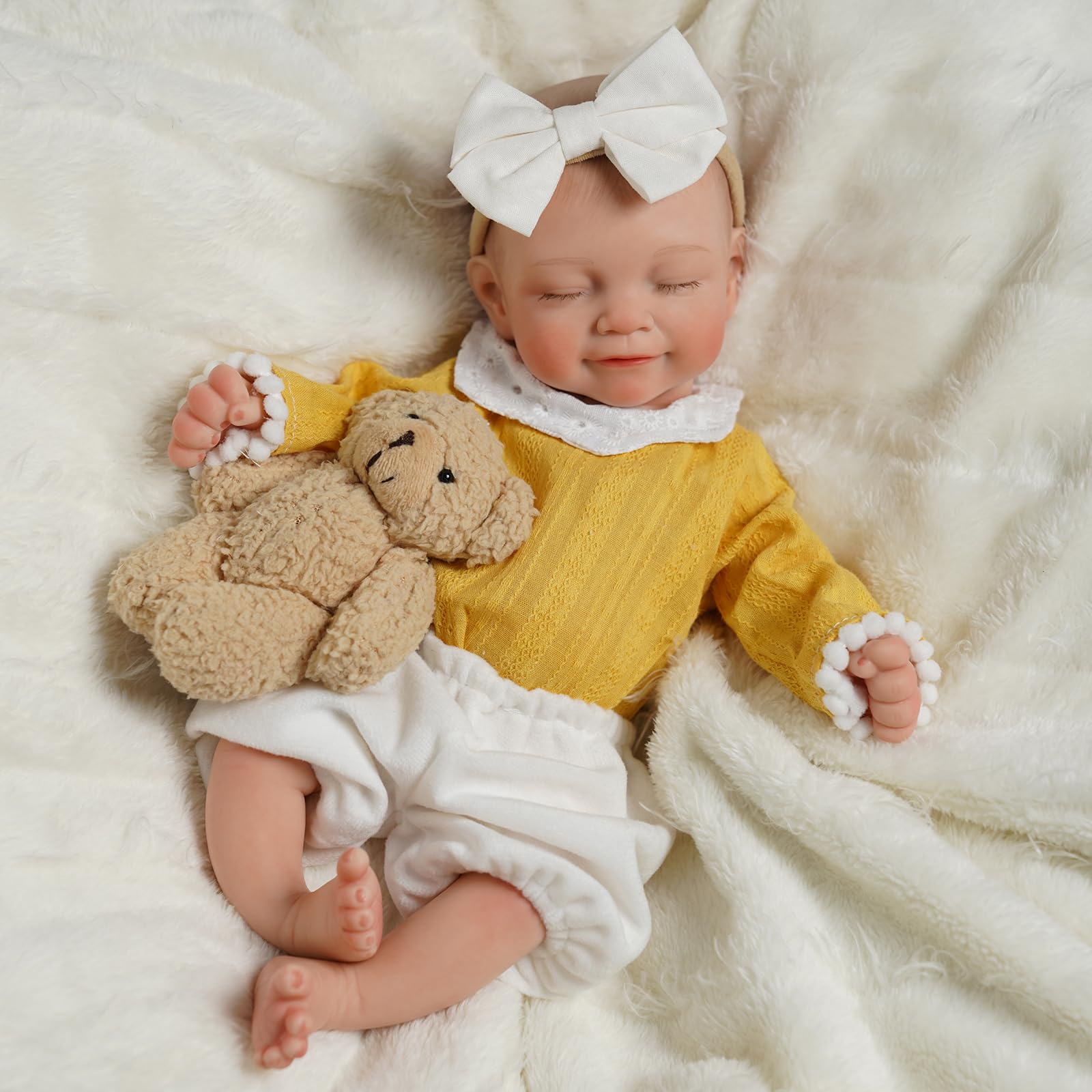 Babeside reborn baby hand-painted eyebrows and veins for authentic newborn look