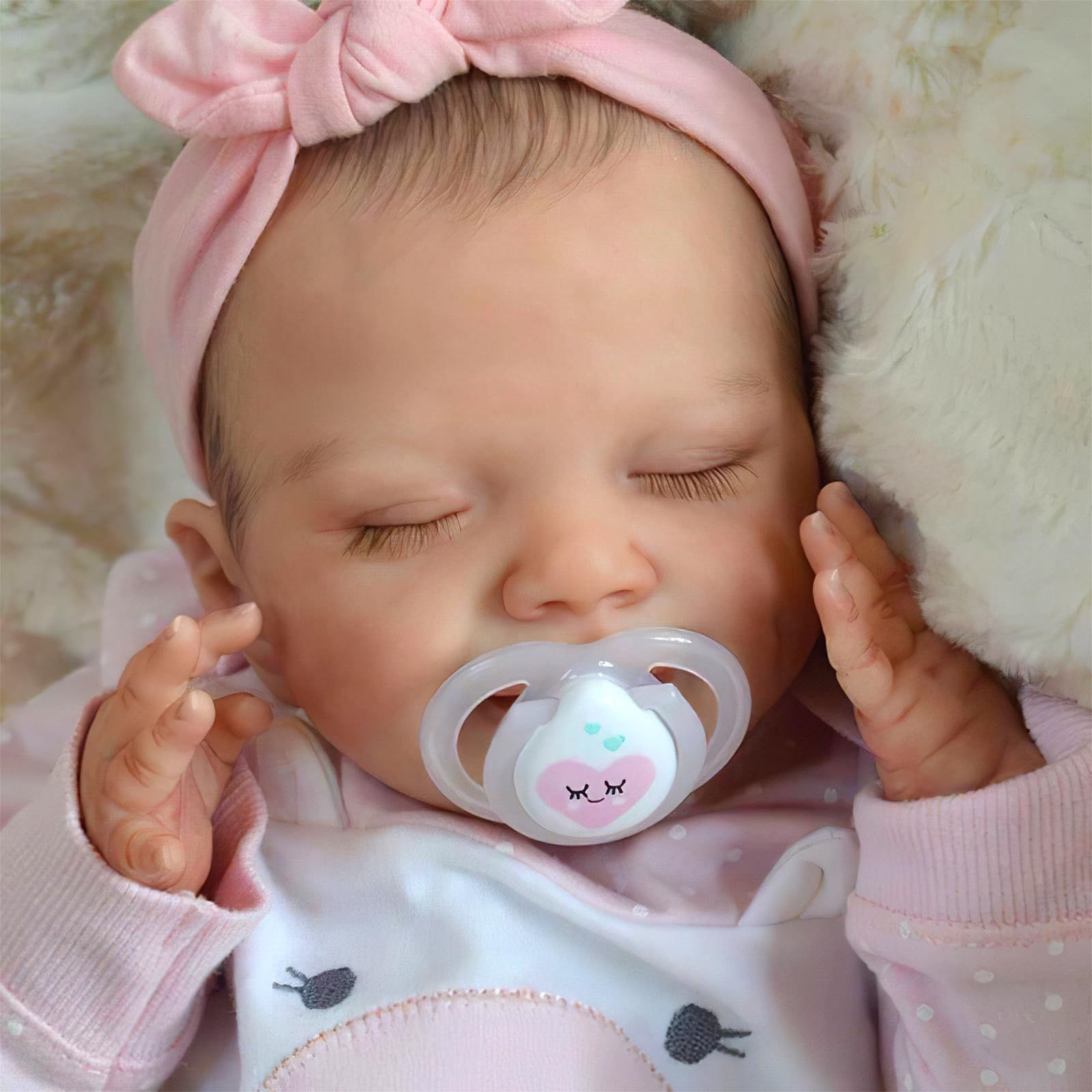 BABESIDE lifelike 20-inch baby doll smiling head-to-toe, ideal for nurturing roleplay.