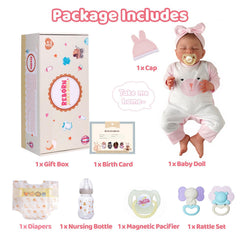 BABESIDE 20-inch doll fits newborn clothes and gear.