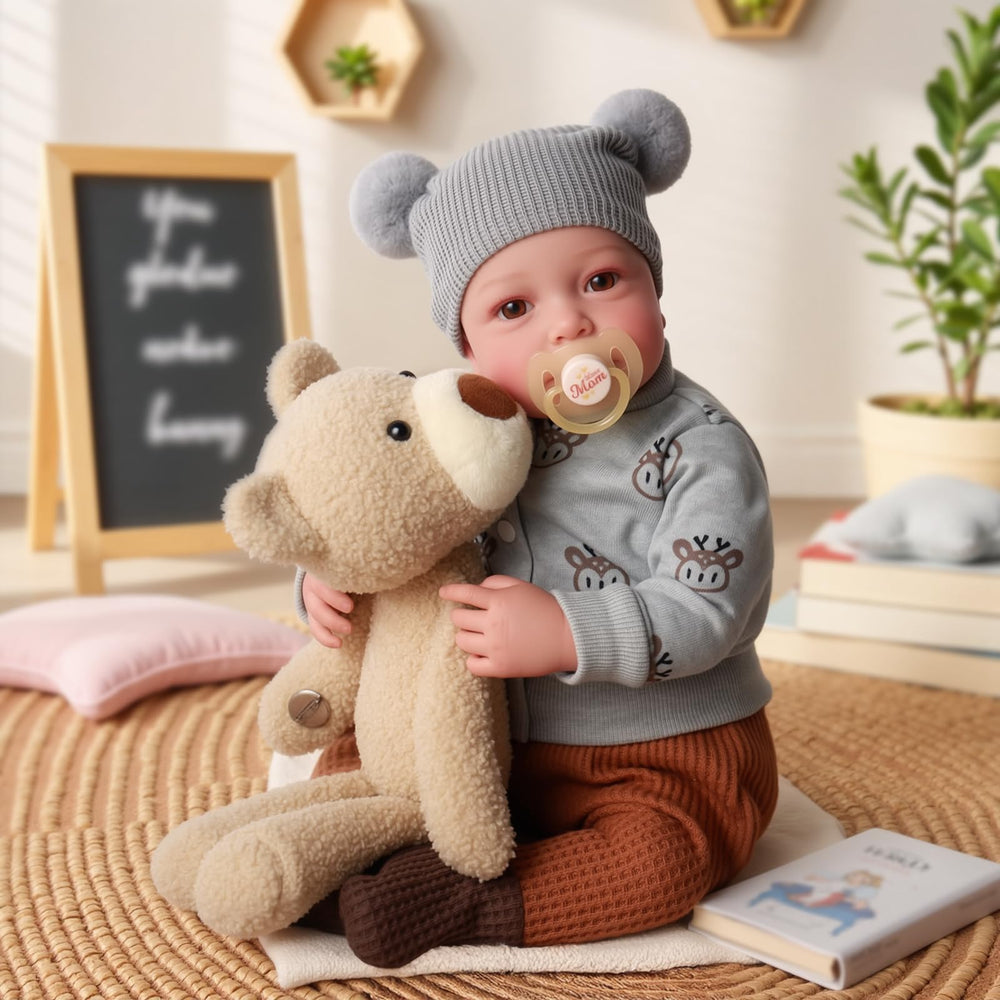 BABESIDE lifelike doll with sleeping eyes for peaceful pretend play