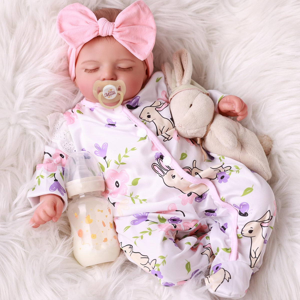 BABESIDE 20-inch lifelike sleeping reborn baby doll for calming cuddle play