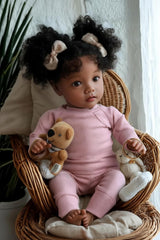 BABESIDE lifelike reborn doll black girl 20 inch with realistic features for imaginative play