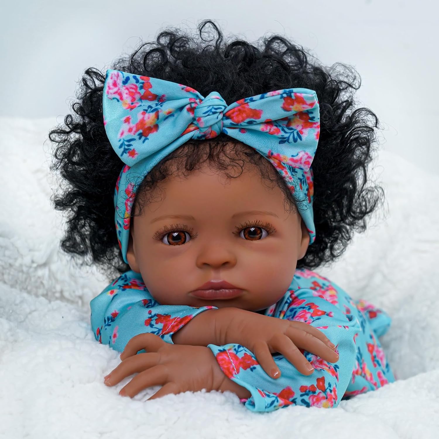 BABESIDE lifelike reborn black girl doll creative play idea and display