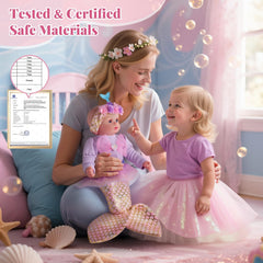 Lightweight doll that's easy to carry for on-the-go play.