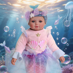 BABESIDE Mermaid Doll non-toxic vinyl keeps play safe for kids 3+