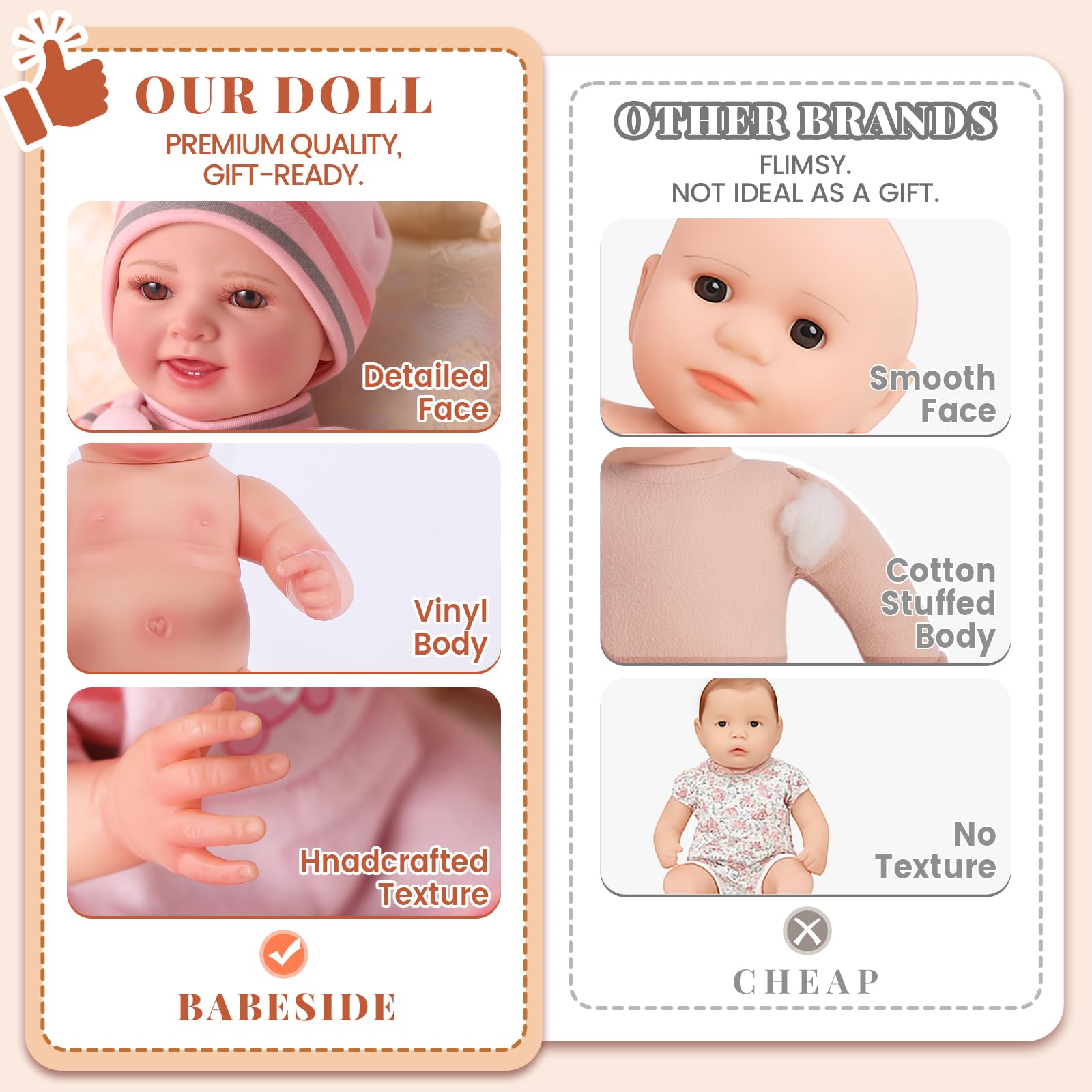 BABESIDE Mia magnetic pacifier with versatile dress-up options