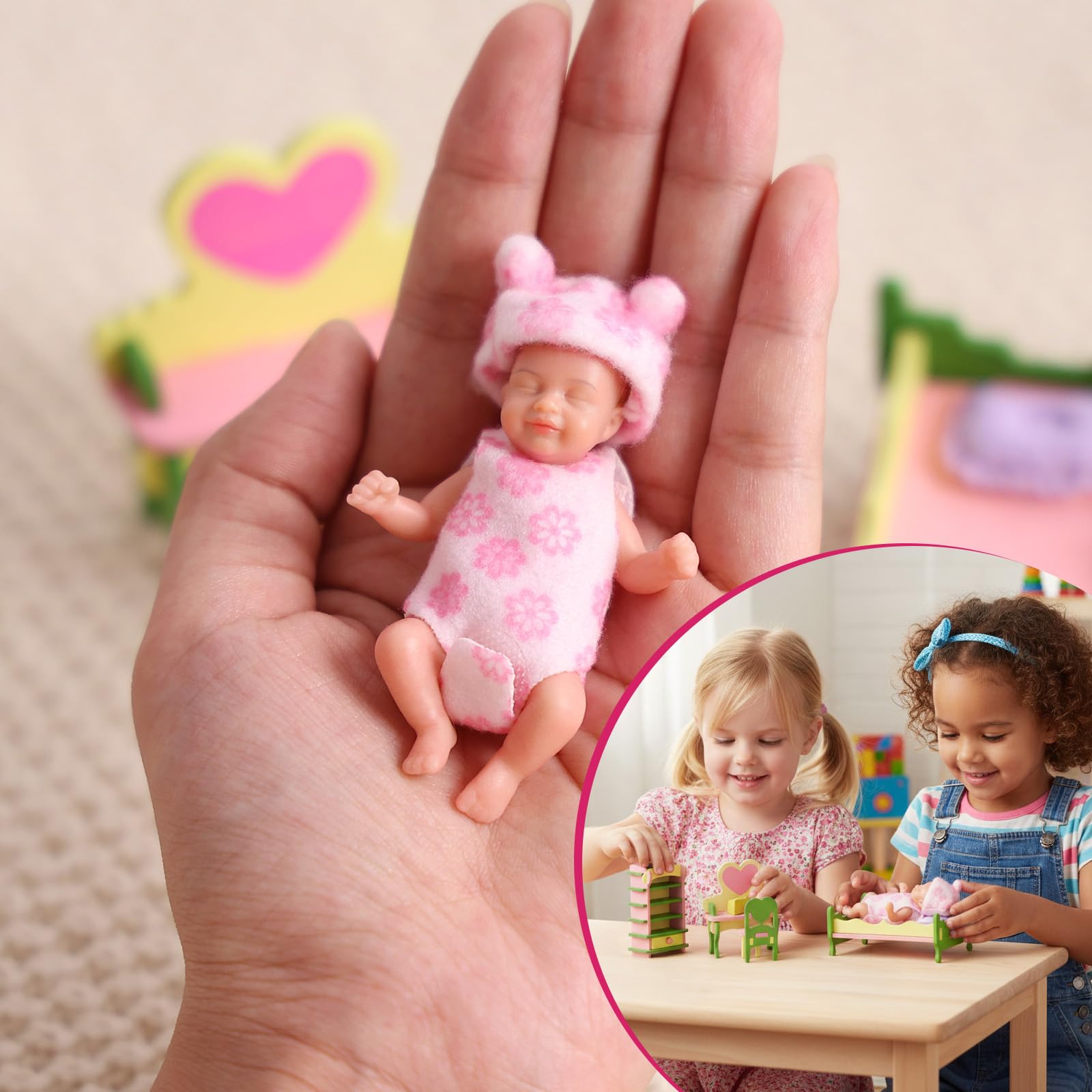 Babeside full set doll wearing clothes ready for immediate play.