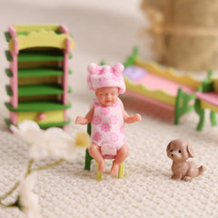 Babeside mini silicone doll front view for imaginative play.