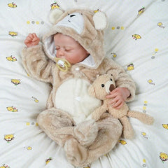 BABESIDE onesie with hat detail completes pretend care outfits.