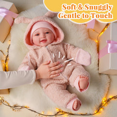 Babeside pacifier accessory supports soothing, caregiving moments during play.