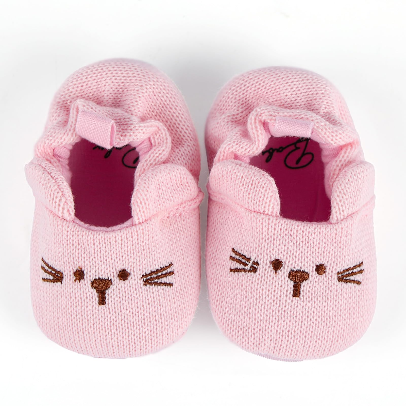 BABESIDE pink paw-pattern baby doll shoes for 20-26 inch dolls, perfect fit
