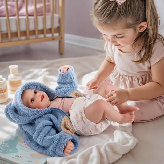 BABESIDE poseable limbs doll ideal for cradle and tea party pretend play