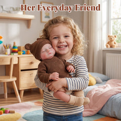 BABESIDE Reborn Doll Boy in nurturing pose invites imaginative play.
