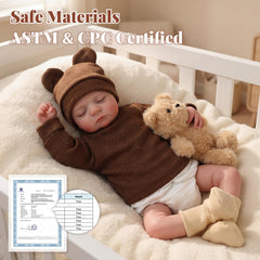 BABESIDE Reborn Doll Boy with vinyl skin for realistic texture.