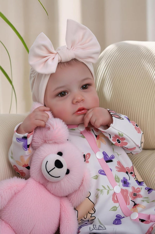 BABESIDE Reborn Baby Dolls face close-up showing lifelike features for immersive pretend play