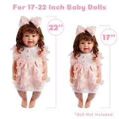 BABESIDE pink hat completes the dress for 17-22 inch dolls