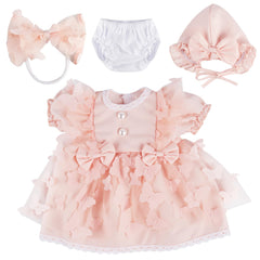 BABESIDE 4-piece doll clothes set with dress, hat, headband and underwear for 17-22 inch dolls