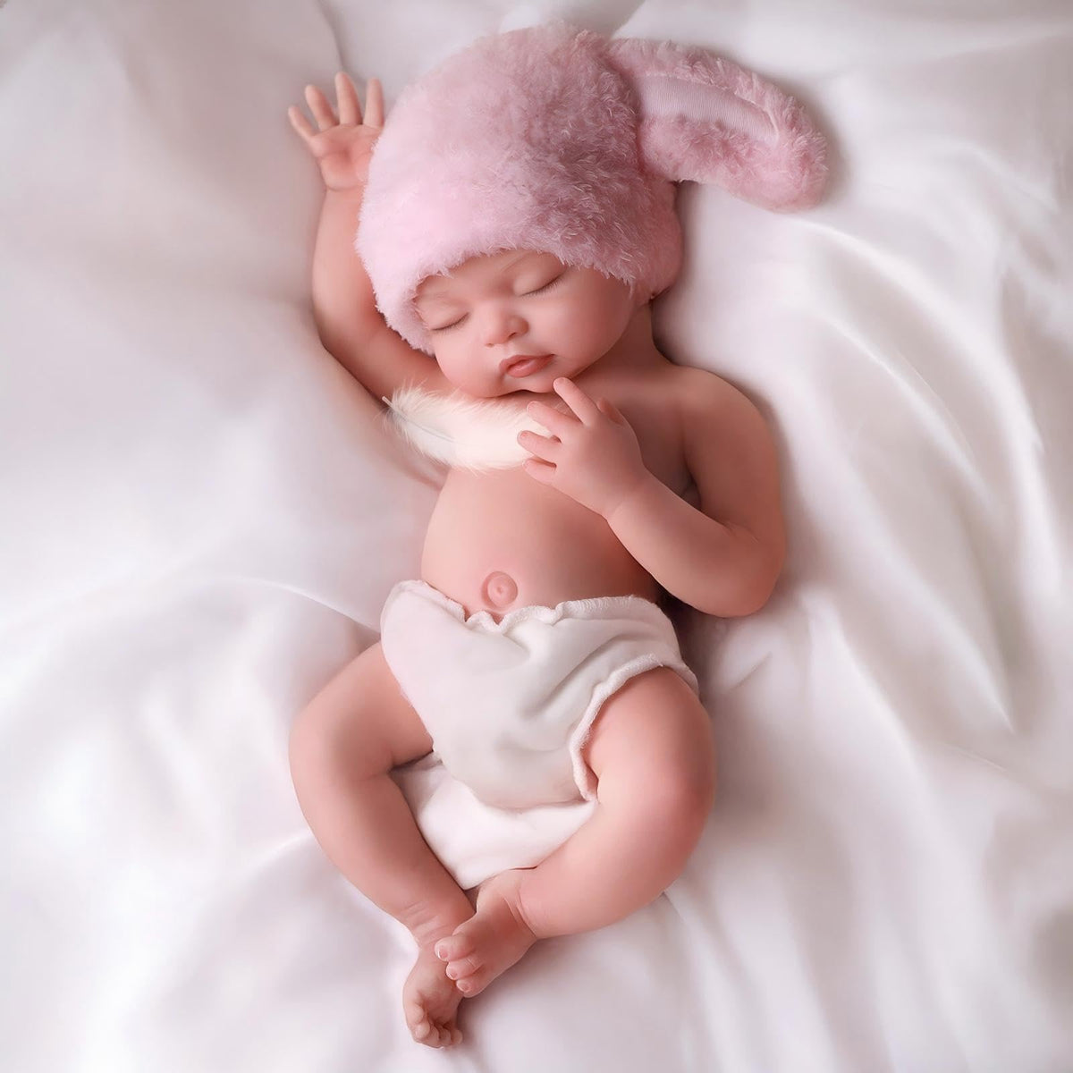 BABESIDE silicone baby doll 16inch offers lifelike cuddling and imaginative play.