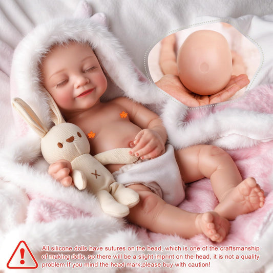 BABESIDE full-body silicone doll showing natural weight for authentic cuddling