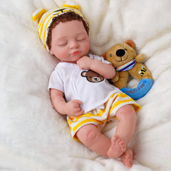BABESIDE silicone reborn doll sleeping boy for soothing companionship and realism