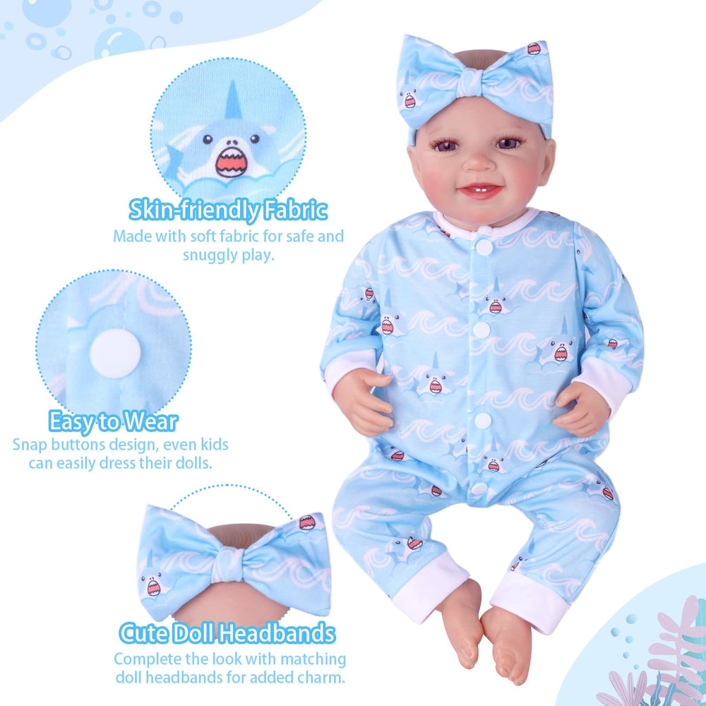 BABESIDE soft fabrics provide gentle touch for safe doll dressing experiences.