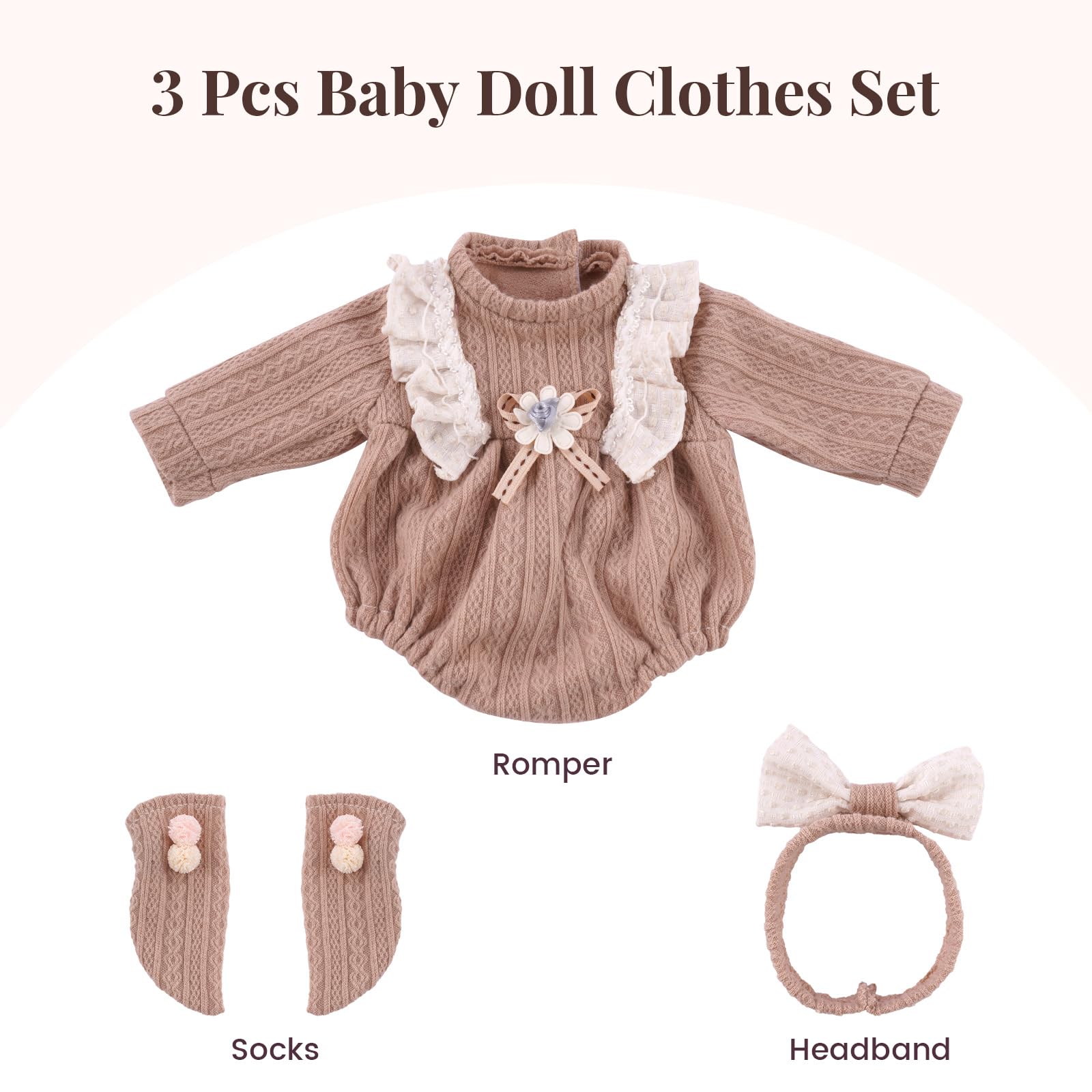 Babeside soft-knit doll socks offering comfy pretend play