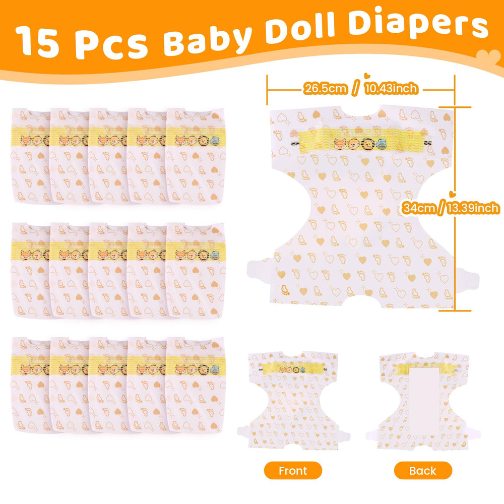 Soft materials make BABESIDE doll diapers gentle on young hands and skin.