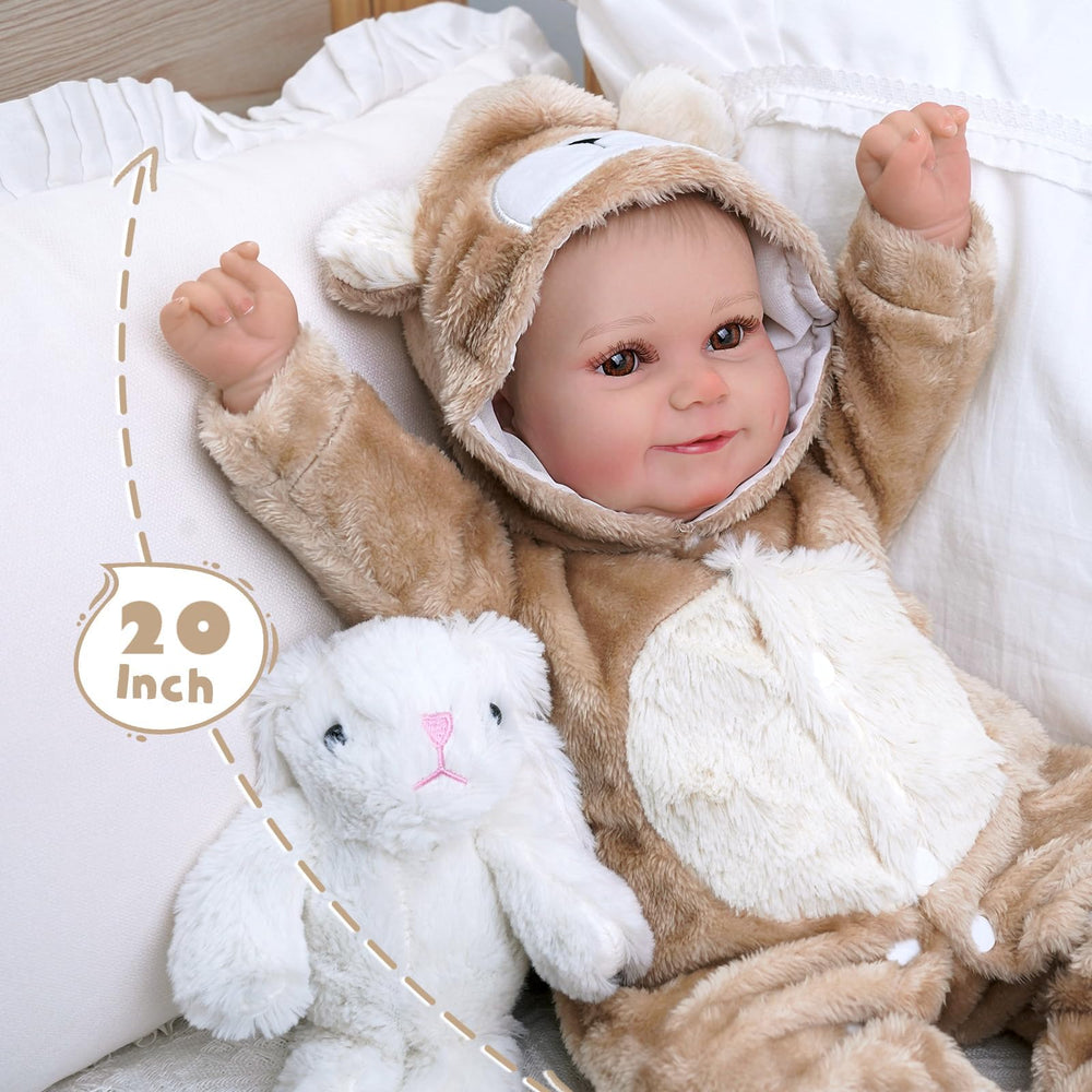 BABESIDE soft, safe fabric supports gentle handling by little hands.