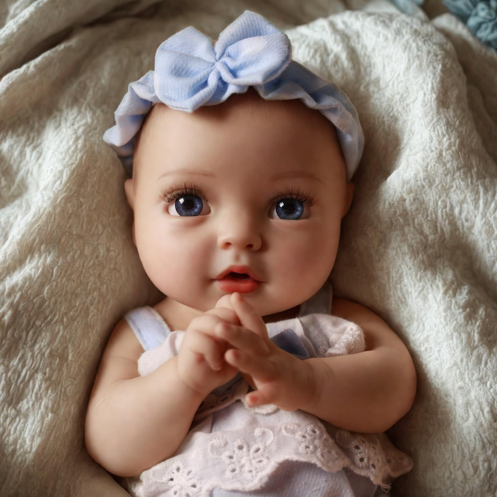 BABESIDE Terry 12-inch doll face close-up, ideal for imaginative play.