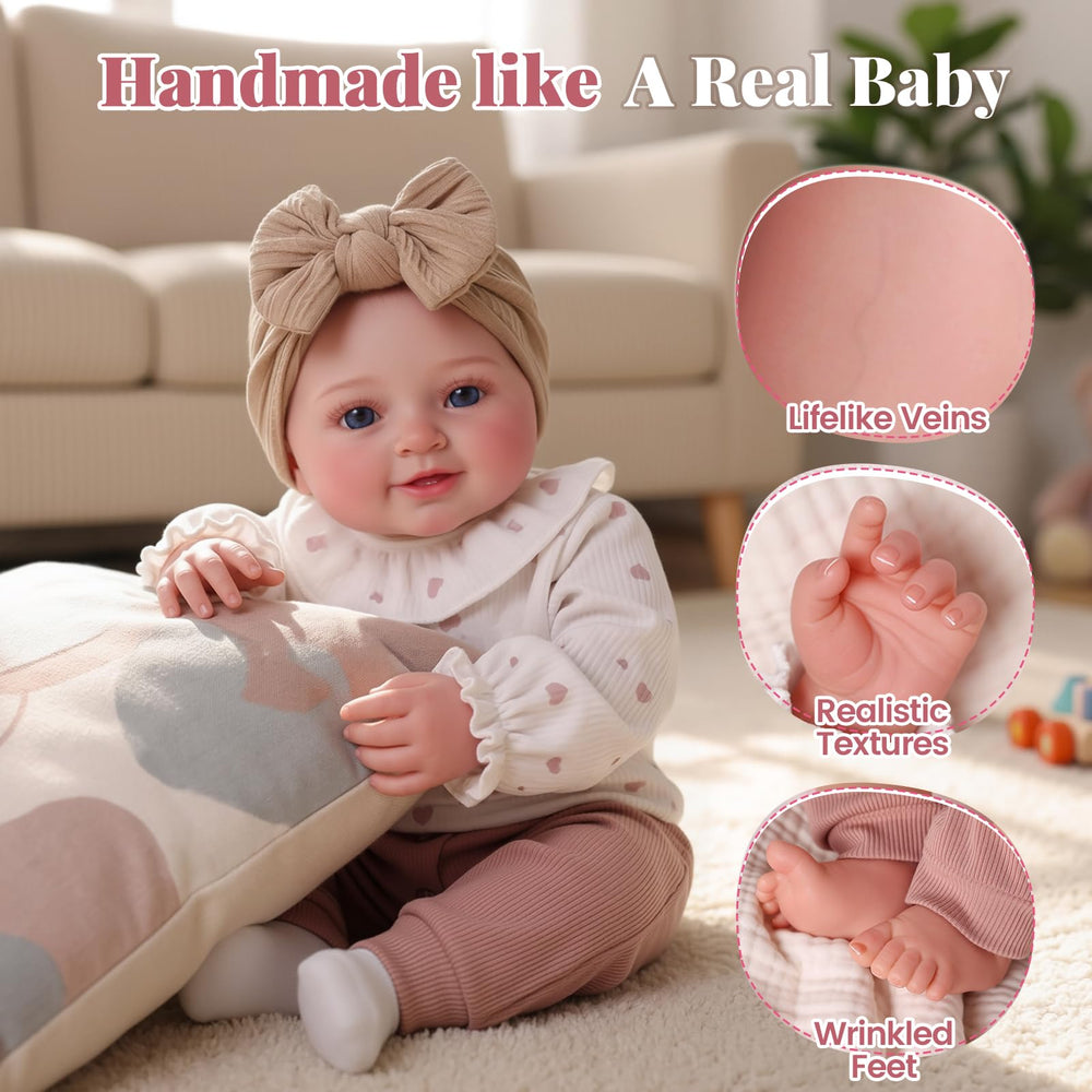 BABESIDE Tess poseable limbs support easy positioning during play