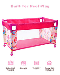 BABESIDE Travel-ready crib ideal for playdates and grandparents' houses.