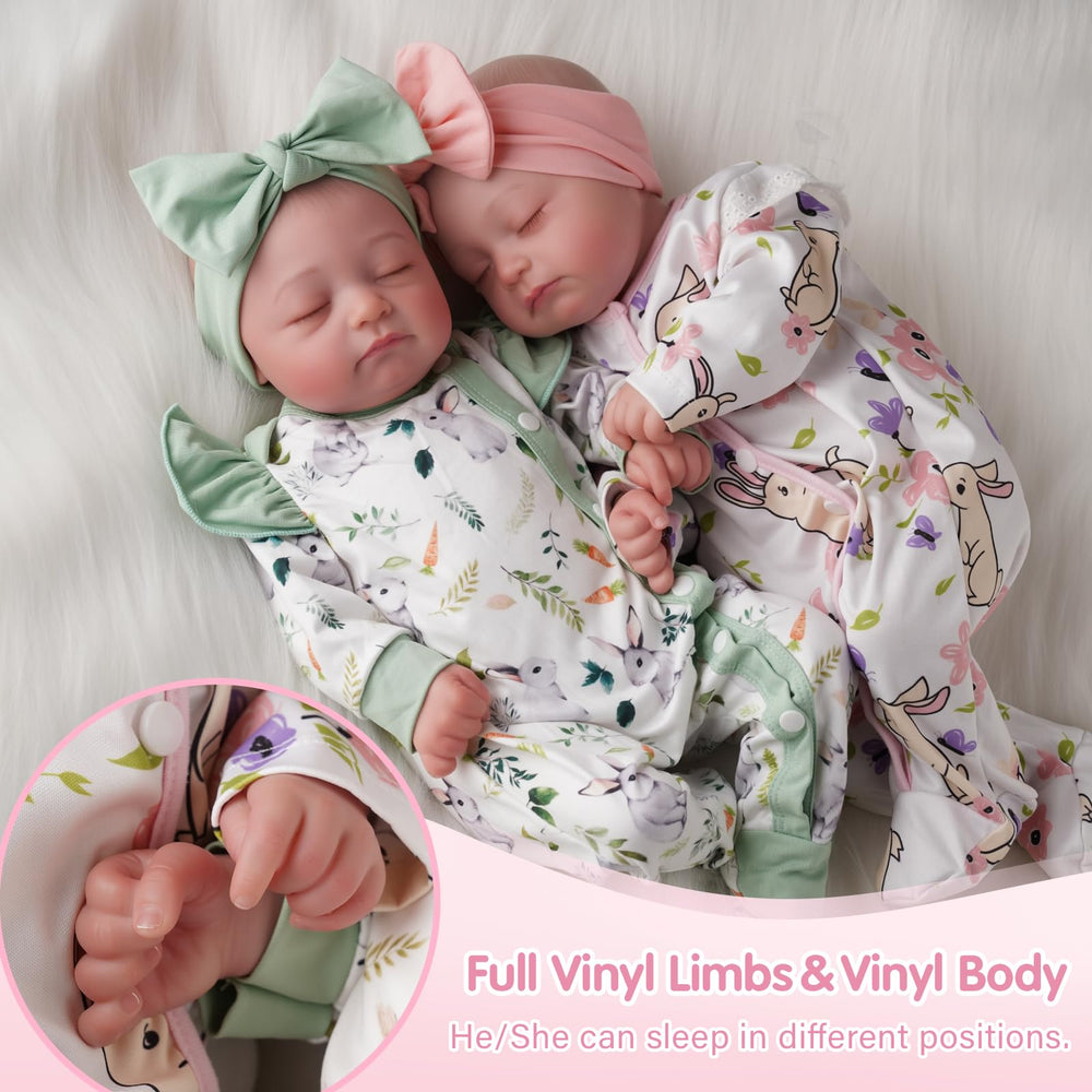 BABESIDE twins photoshoot prop, lifelike dolls enhance memories.
