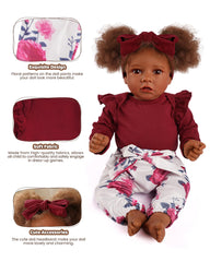BABESIDE wine red doll headband completes outfits with quick styling