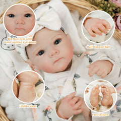 Babeviimt Reborn Doll poseable limbs enable natural posing for imaginative play.