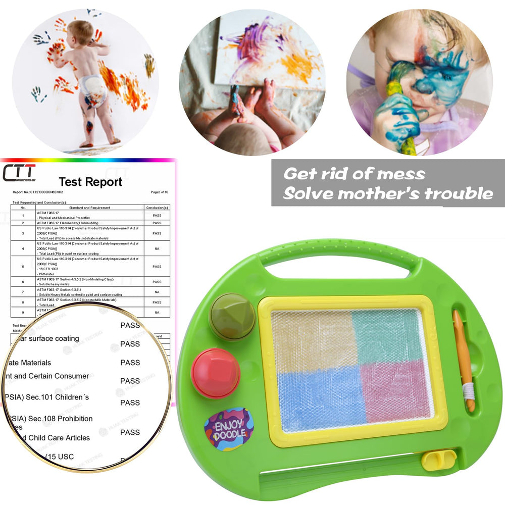 BABLOCVID doodle board stamps encourage fine motor play and imaginative scenes.
