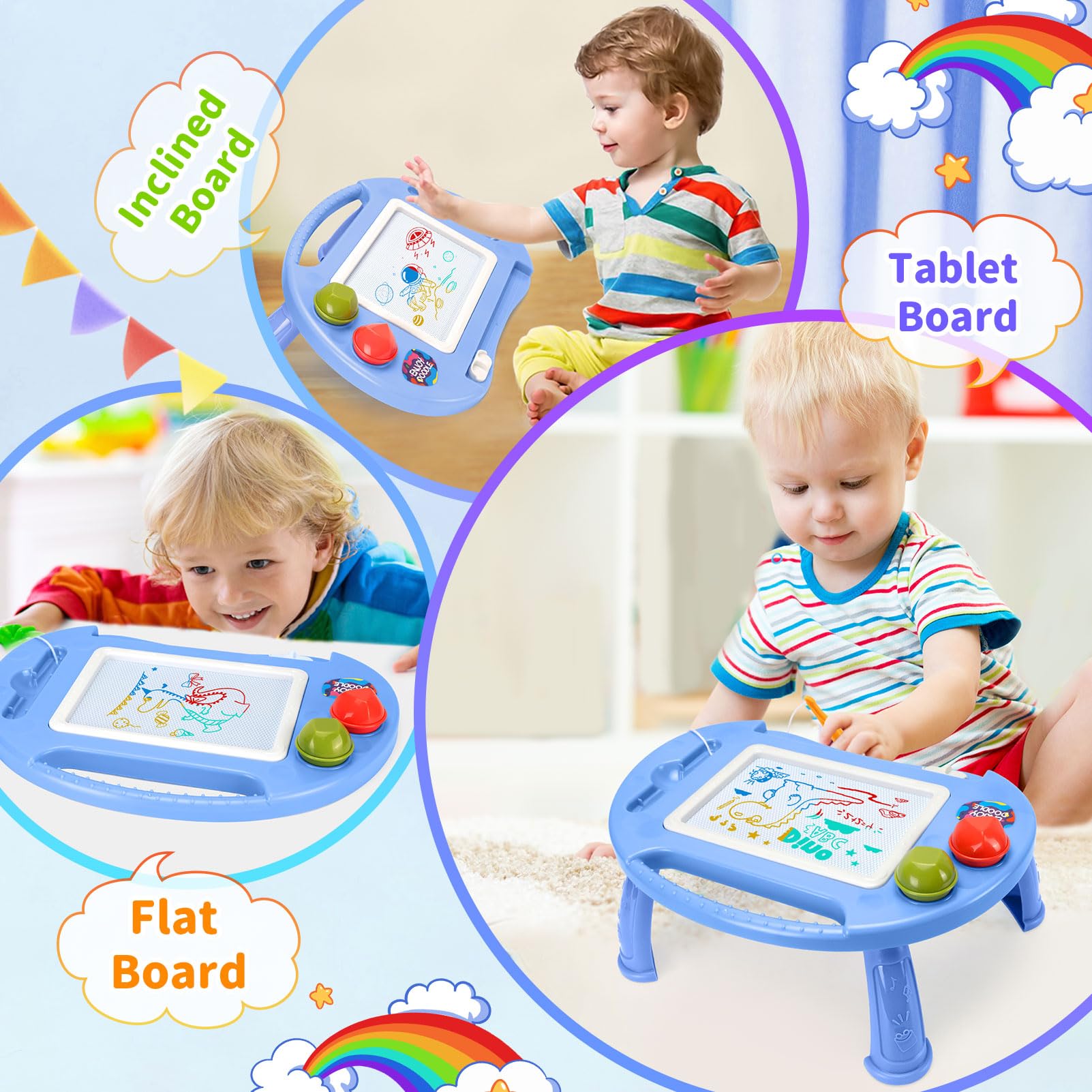 BABLOCVID drawing table with handle supports portable toddler art sessions.