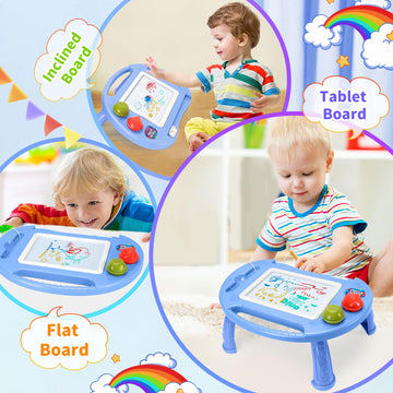 BABLOCVID drawing table with handle supports portable toddler art sessions.