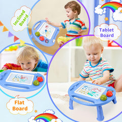 BABLOCVID drawing table with handle supports portable toddler art sessions.
