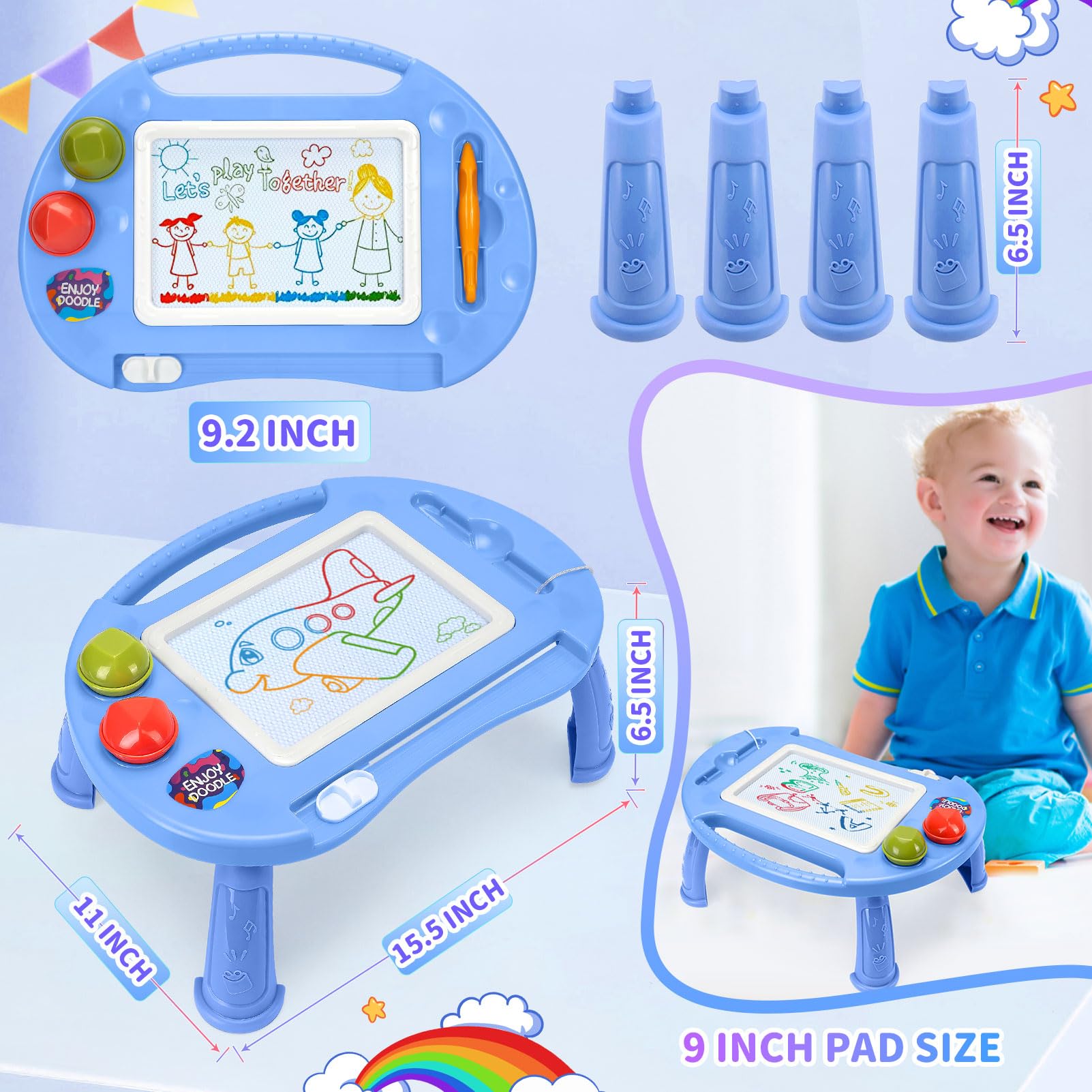 BABLOCVID magnetic writing pen on a string keeps drawing tools handy.