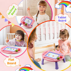 BABLOCVID adjustable legs support upright, angled, or flat drawing.