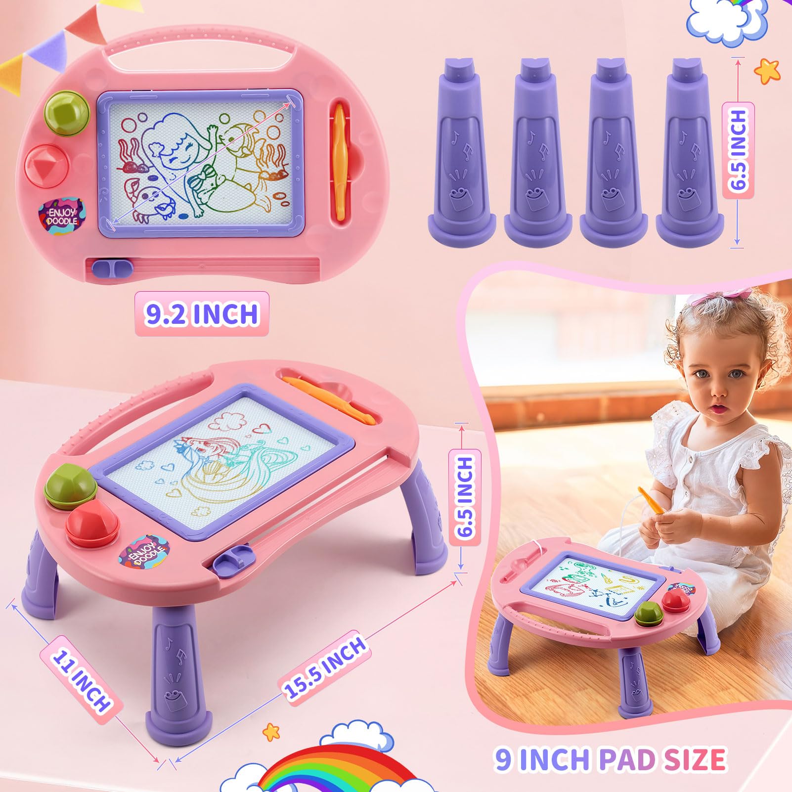 BABLOCVID portable drawing board handle enables easy carrying.