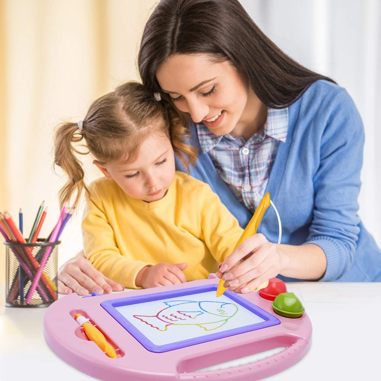 BABLOCVID travel-friendly doodle board for on-the-go learning.