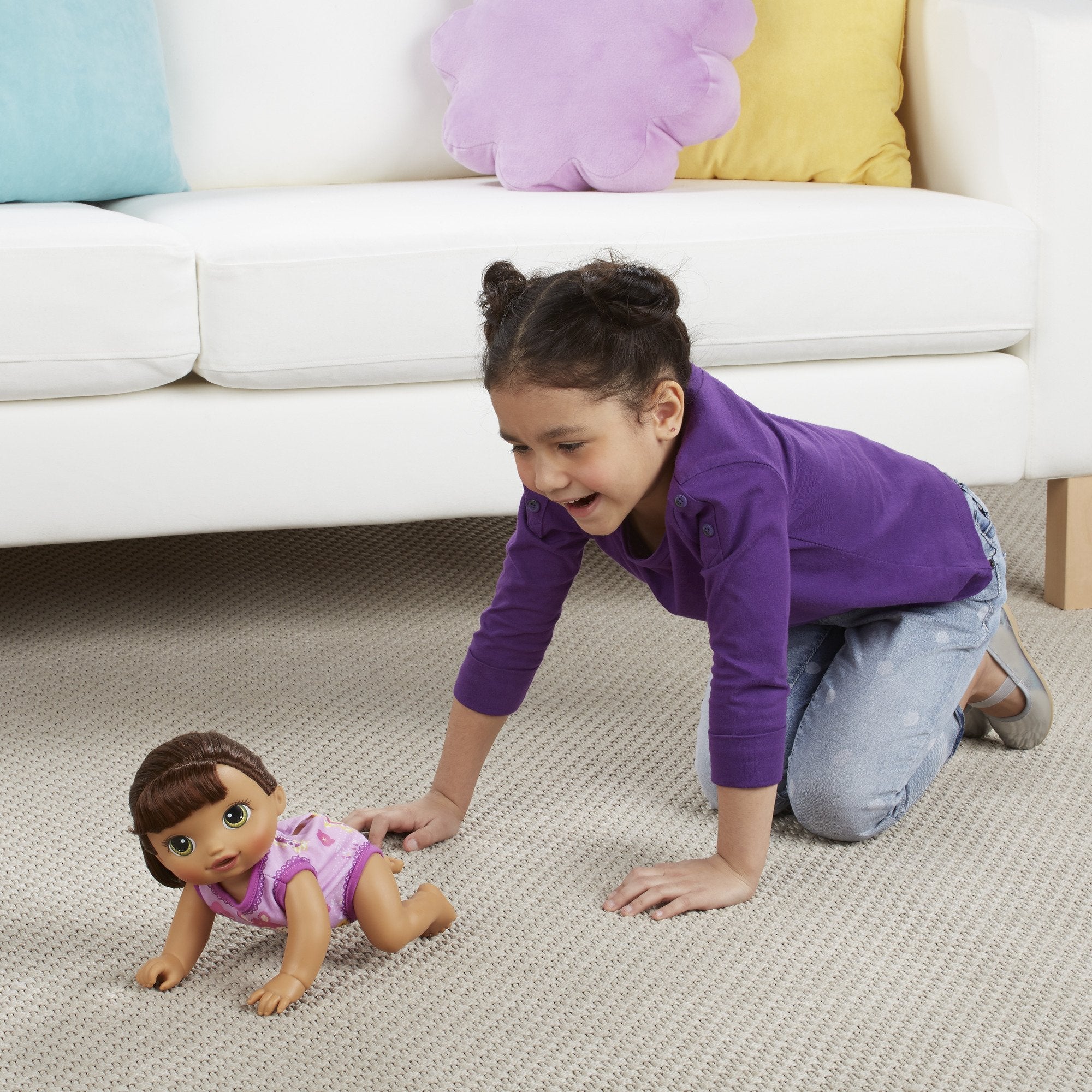 Baby Alive Go Bye Bye Brunette carrier supports convenient on-the-go adventures