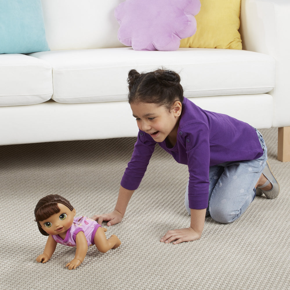 Baby Alive Go Bye Bye Brunette carrier supports convenient on-the-go adventures