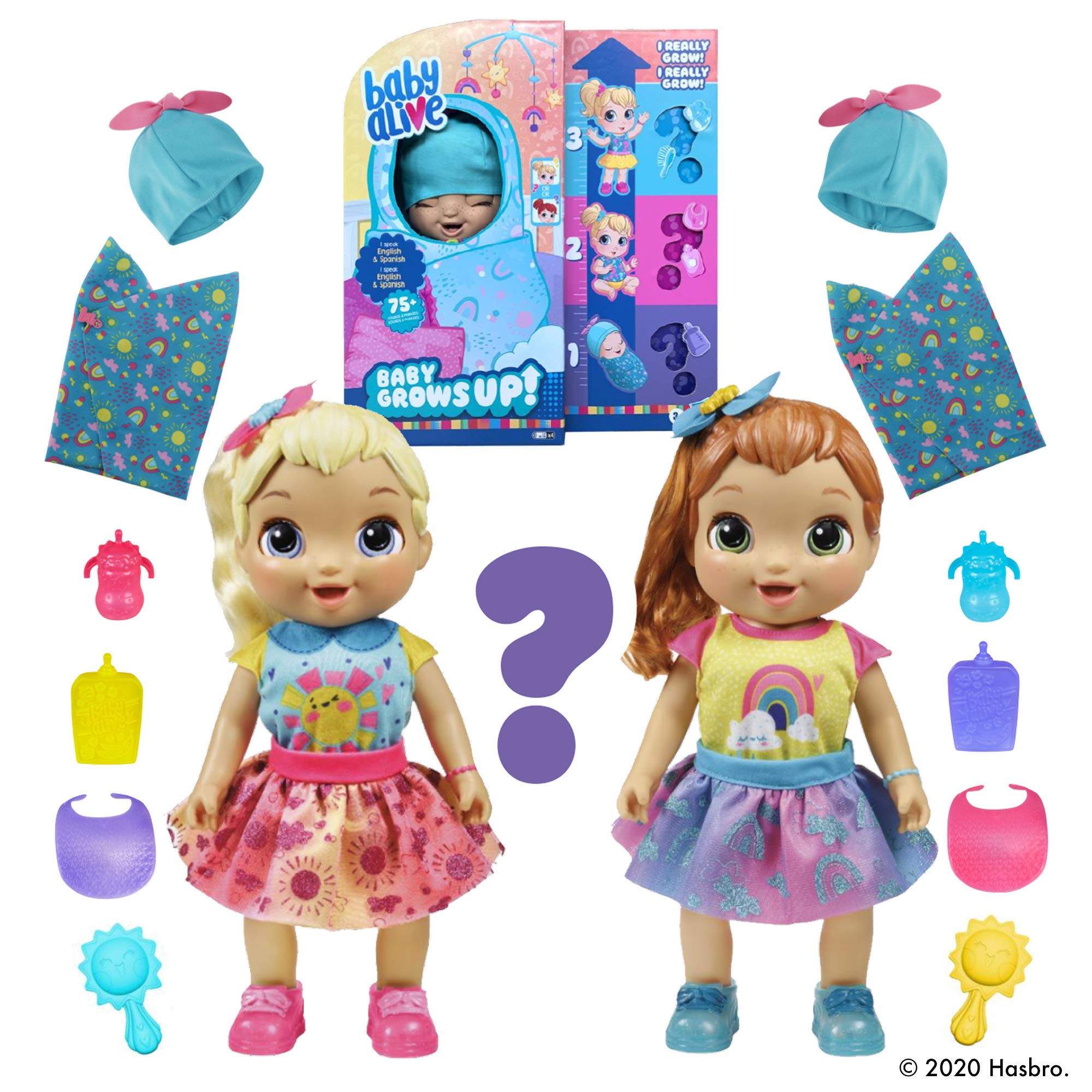 Baby Alive Baby Grows Up Happy eye color and hair reveal for pretend play.