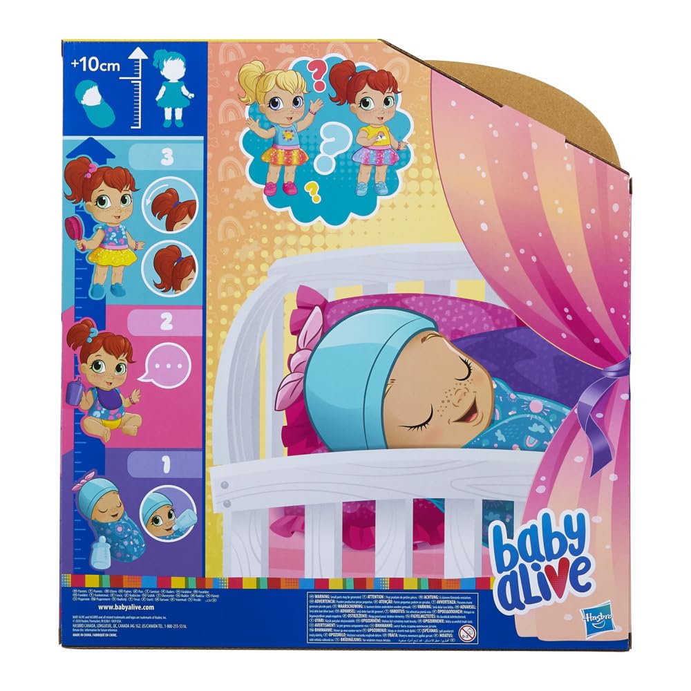 Baby Alive Baby Grows Up Happy sits up and says first word for interactive play.