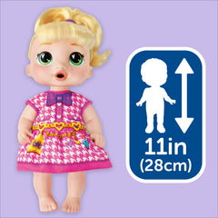 Baby Alive 11-inch doll is compact and easy to pose.