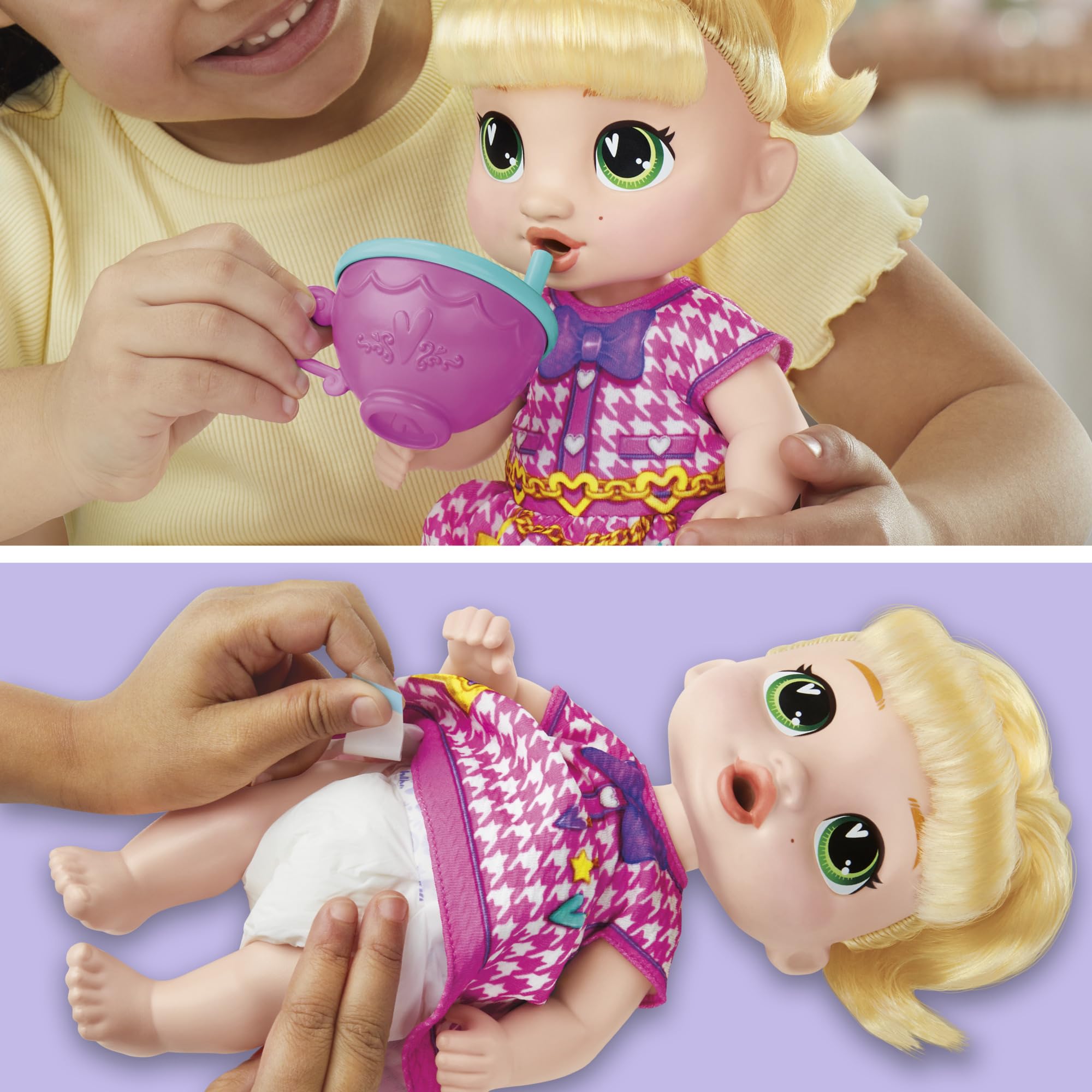 Baby Alive stovetop base with bubbling water adds magic to play.
